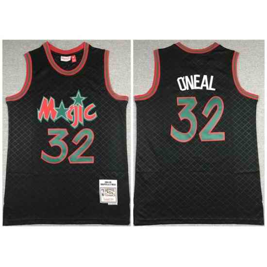 Men Orlando Magic #32 Shaquille O 27Neal Black Throwback Stitched Jersey->phoenix suns->NBA Jersey