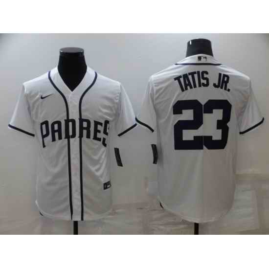 Men San Diego Padres #23 Fernando Tatis Jr  White Cool Base Stitched Jersey->boston red sox->MLB Jersey