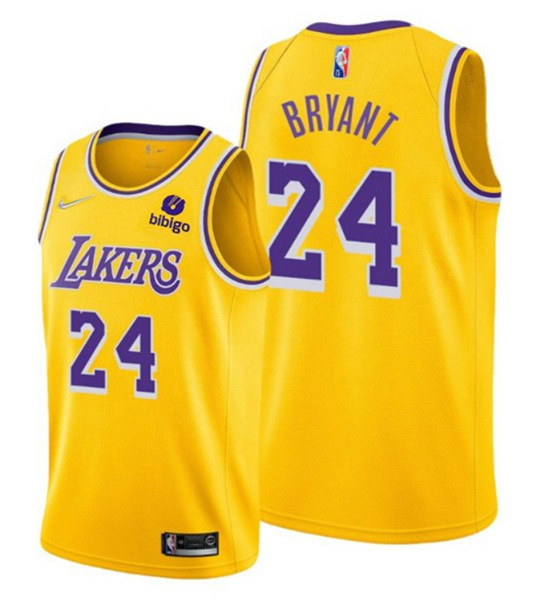 Men's Los Angeles Lakers #24 Kobe Bryant 75th Anniversary Diamond Gold 2021 Stitched Basketball Jersey->women nfl jersey->Women Jersey