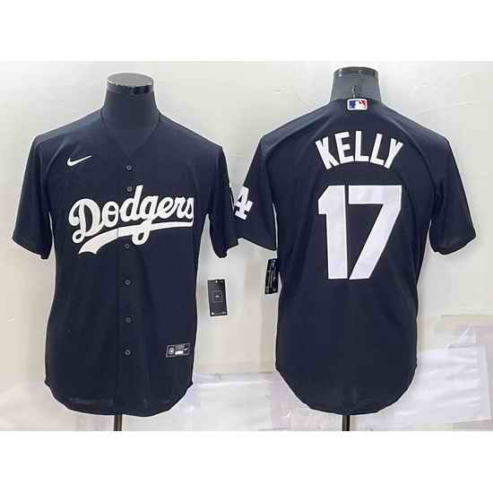 Men Los Angeles Dodgers #17 Joe Kelly Black Cool Base Stitched Baseball Jersey->los angeles dodgers->MLB Jersey