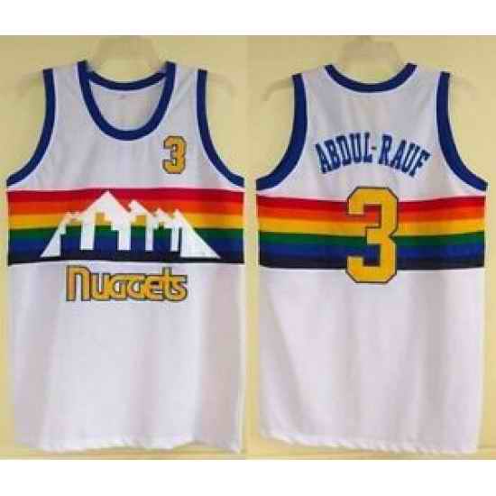 DENVER NUGGETS MAHMOUD ABDUL-RAUF ROAD CLASSICS BASKETBALL Jersey White->chicago bulls->NBA Jersey