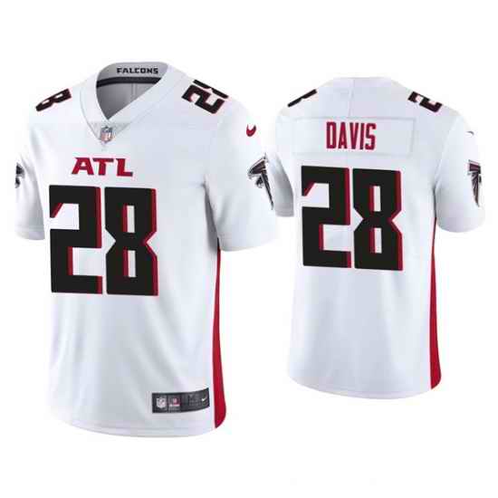 Men Atlanta Falcons #28 Mike Davis White Vapor Untouchable Limited Stitched Jersey->green bay packers->NFL Jersey