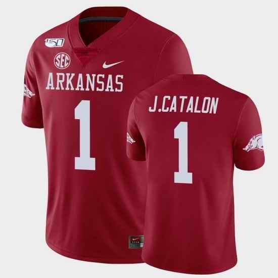 Men Arkansas J.Catalon Red #1 NCAA Jersey->minnesota timberwolves->NBA Jersey