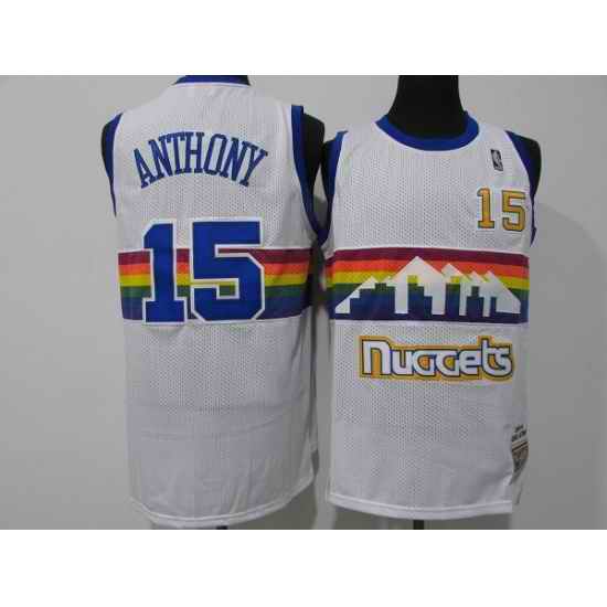 Men Denver Nuggets #15 Nikola Jokic Yellow 2003 04 Throwback Stitched Jersey->dallas mavericks->NBA Jersey