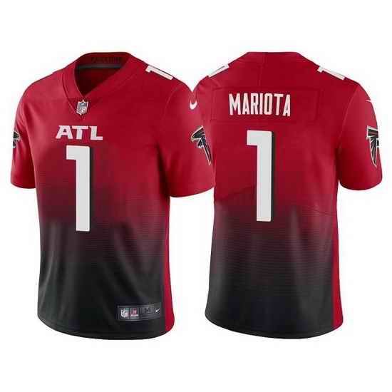 Men Atlanta Falcons #1 Marcus Mariota Red Black Vapor Untouchable Limited Stitched jersey->buffalo bills->NFL Jersey