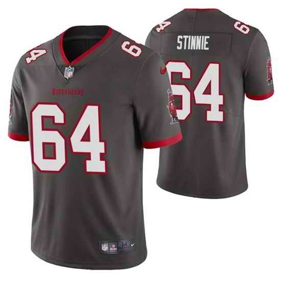 Men Tampa Bay Buccaneers #64 Aaron Stinnie Grey Vapor Untouchable Limited Stitched Jersey->tampa bay buccaneers->NFL Jersey