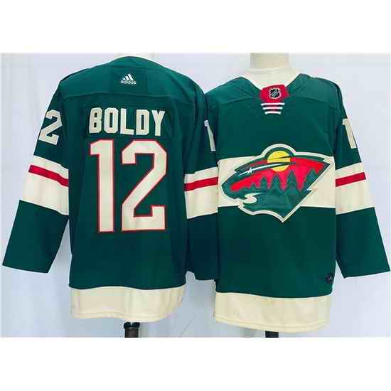 Men Minnesota Wild #12 Matt Boldy Green Stitched Jersey->colorado avalanche->NHL Jersey