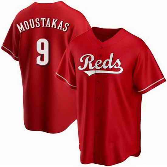 Men Nike Cincinnati Reds #9 Mike Moustakas Red Home Stitched Baseball Jersey->houston astros->MLB Jersey