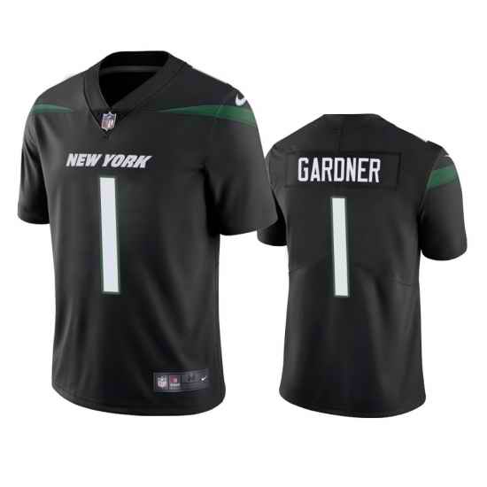 Men Nike New York Jets #1 Sauce Gardner Black Vapor Limited Jersey->carolina panthers->NFL Jersey