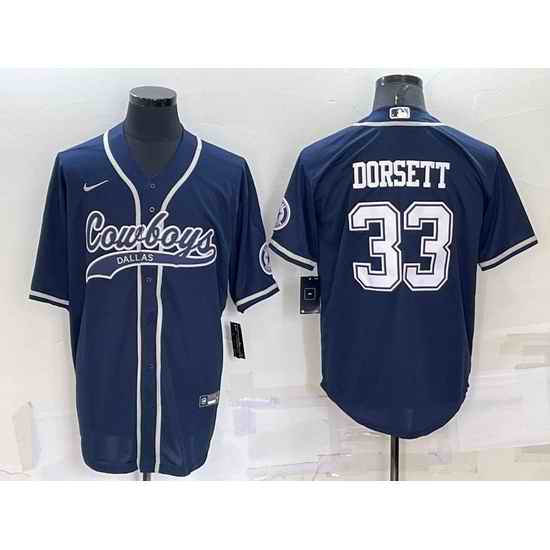 Men Dallas Cowboys #33 Tony Dorsett Navy Cool Base Stitched Baseball Jersey->dallas cowboys->NFL Jersey