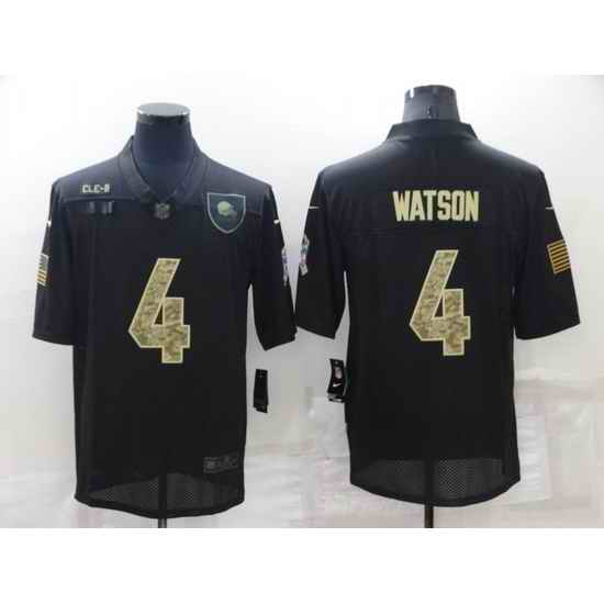 Men Cleveland Browns #4 Deshaun Watson Black Camo Salute To Service Limited Stitched jersey->pittsburgh steelers->NFL Jersey