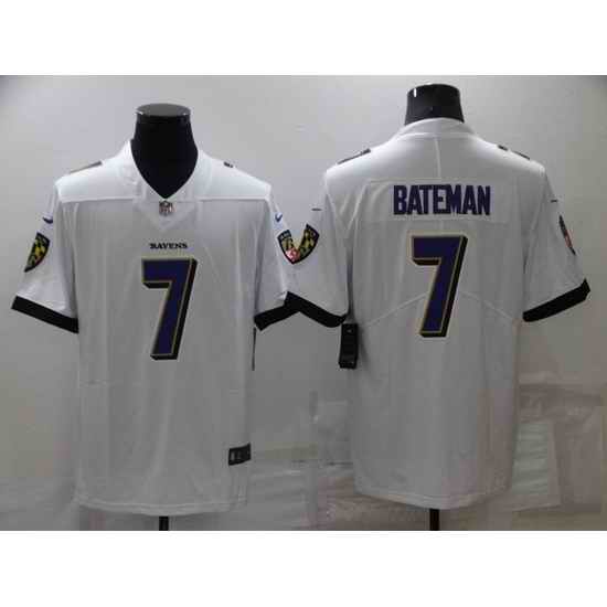 Men Baltimore Ravens #7 Rashod Bateman White Vapor Untouchable Limited Stitched jersey->philadelphia eagles->NFL Jersey