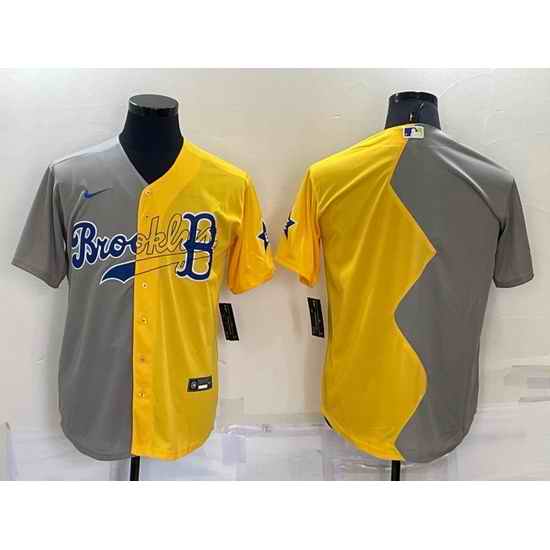 Men Boston Red Sox Blank Grey Yellow Split Cool Base Stitched Jersey->houston astros->MLB Jersey