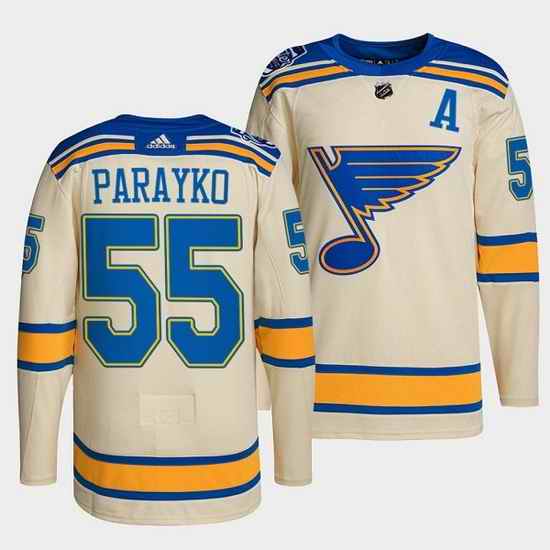 Men St Louis Blues #55 Colton Parayko Cream 2022 Winter Classic Stitched jersey->new york mets->MLB Jersey