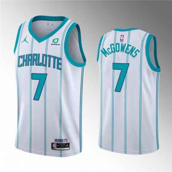 Men's Charlotte Hornets #7 Bryce McGowens White Stitched Basketball Jersey->chicago bulls->NBA Jersey