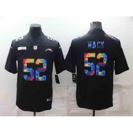 Men Los Angeles Chargers #52 Khalil Mack Black Crucial Catch Limited Stitched jersey->los angeles chargers->NFL Jersey