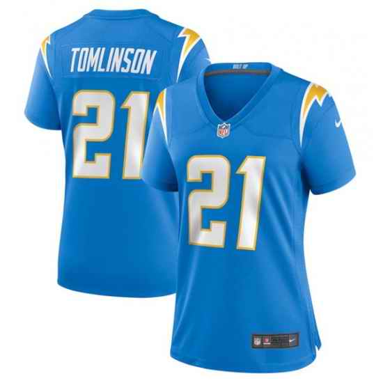 Women Los Angeles Chargers #21 LaDainian Tomlinson Blue Stitched Game Jersey->arizona cardinals->NFL Jersey