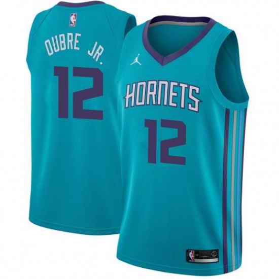 Nike Charlotte Hornets #12 Kelly Oubre Jr Teal NBA Jordan Swingman Icon Edition Jersey->chicago bulls->NBA Jersey
