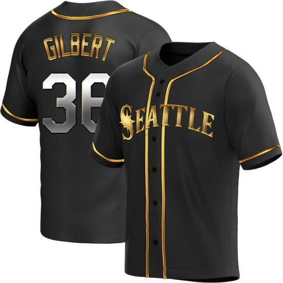 Men's Seattle Mariners #36 Logan Gilbert Black Stitched Jersey->san francisco giants->MLB Jersey