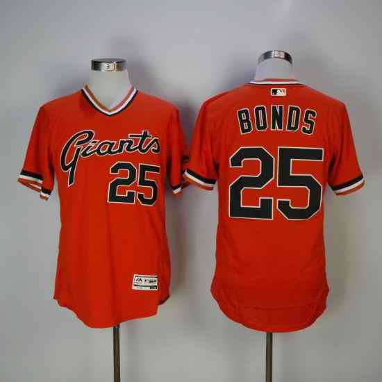 Men's 2018 San Francisco Giants #25 Barry Bonds Stitched Orange MLB Jersey->houston astros->MLB Jersey