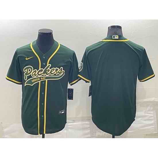Men Green Bay Packers Blank Green Cool Base Stitched Baseball Jersey->houston astros->MLB Jersey