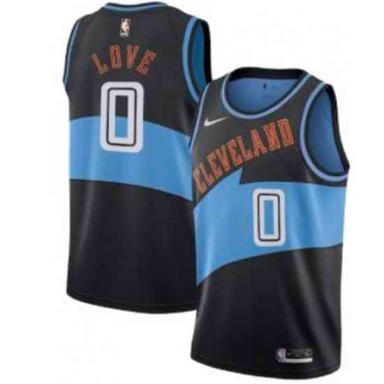 Men Cleveland Cavaliers #0 Kevin Love Black Blue Stitched Basketball Jersey->chicago bulls->NBA Jersey