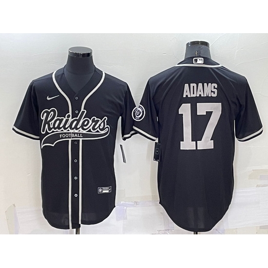Men Las Vegas Raiders #17 Davante Adams Black Cool Base Stitched Baseball Jersey->green bay packers->NFL Jersey