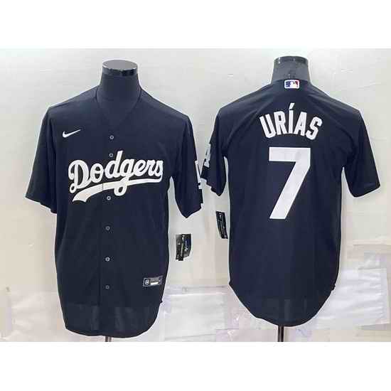 Men Los Angeles Dodgers #7 Julio Urias Black Cool Base Stitched Jerseyy->los angeles dodgers->MLB Jersey