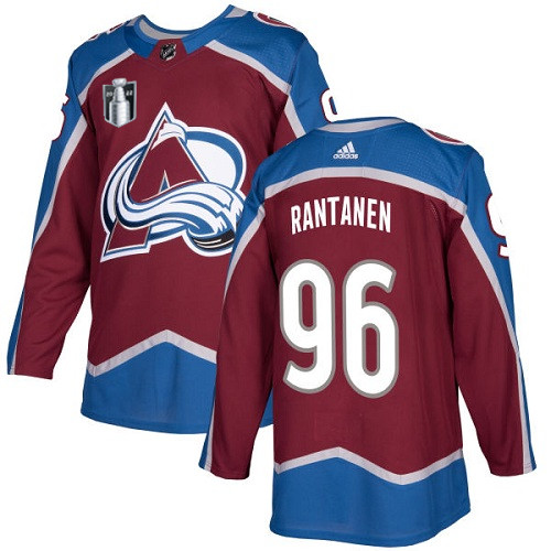 Men's Colorado Avalanche #96 Mikko Rantanen 2022 Burgundy Stanley Cup Final Patch Stitched Jersey->colorado avalanche->NHL Jersey