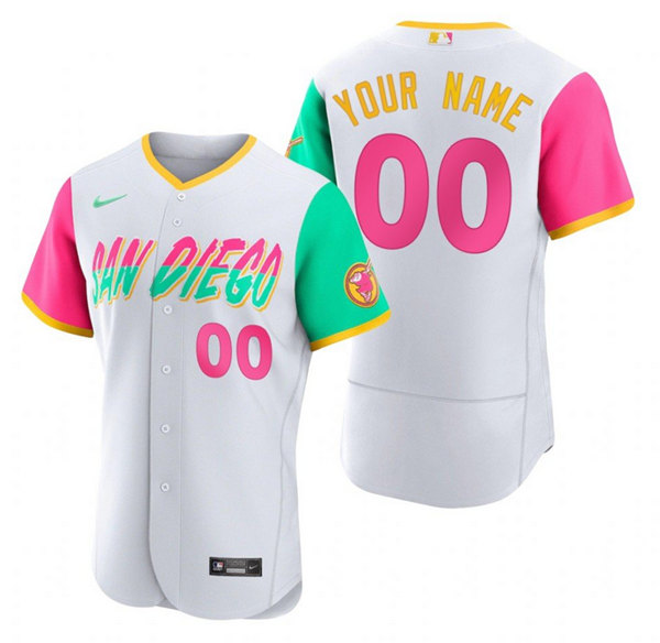 Men's San Diego Padres ACTIVE PLAYER White 2022 City Connect Flex Base Stitched Baseball Jersey->san diego padres->MLB Jersey