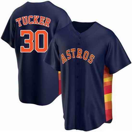 Men Houston Astros #30 Kyle Tucker Men Nike Navy Blue Alternate 2020 Flex Base Team MLB Jersey->houston astros->MLB Jersey