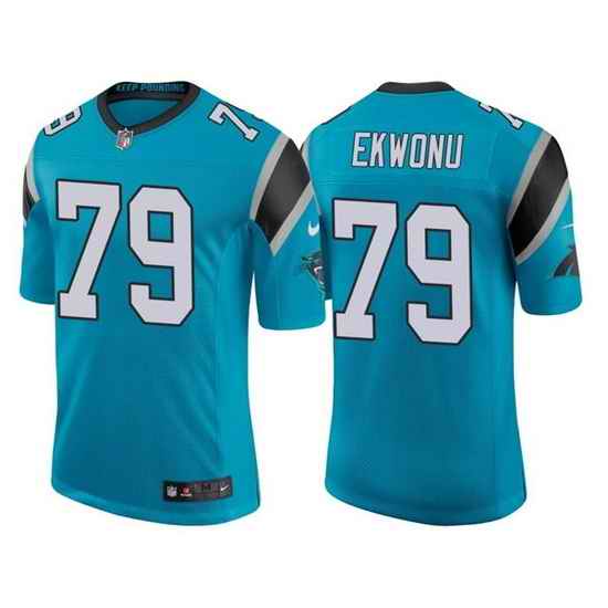 Men Carolina Panthers #79 Ikem Ekwonu 2022 Blue Stitched jersey->baltimore ravens->NFL Jersey