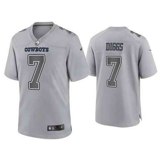 Men Dallas Cowboys #7 Trevon Diggs Grey Atmosphere Fashion Stitched Game Jersey->chicago bears->NFL Jersey