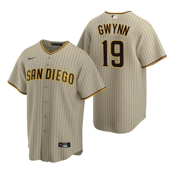 Men's San Diego Padres #19 Tony Gwynn Brown Cool Base Stitched Jersey->new york yankees->MLB Jersey