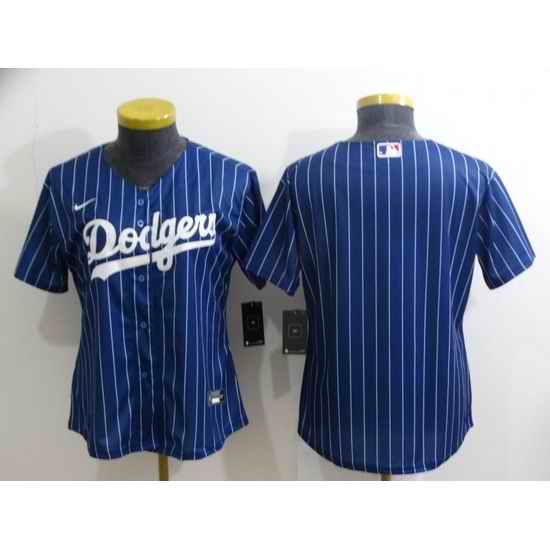 Women Los Angeles Dodgers Blank Blue Stitched Baseball Jersey 28Run Small 2->women mlb jersey->Women Jersey