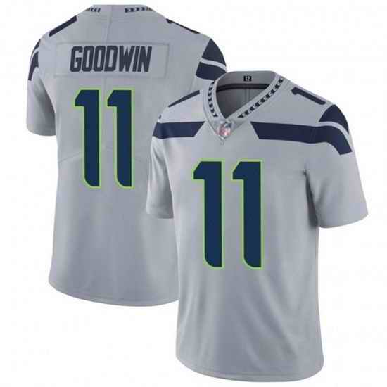 Men Seattle Seahawks #11 Marquise Goodwin Grey Vapor Untouchable Limited Stitched Jersey->tennessee titans->NFL Jersey