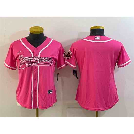 Women Tampa Bay Buccaneers Blank Pink With Patch Cool Base Stitched Baseball Jersey->arizona cardinals->NFL Jersey