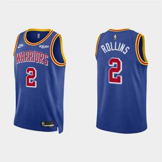 Men's Golden State Warriors #2 Ryan Rollins 2022 Royal Stitched Basketball Jerseys->golden state warriors->NBA Jersey