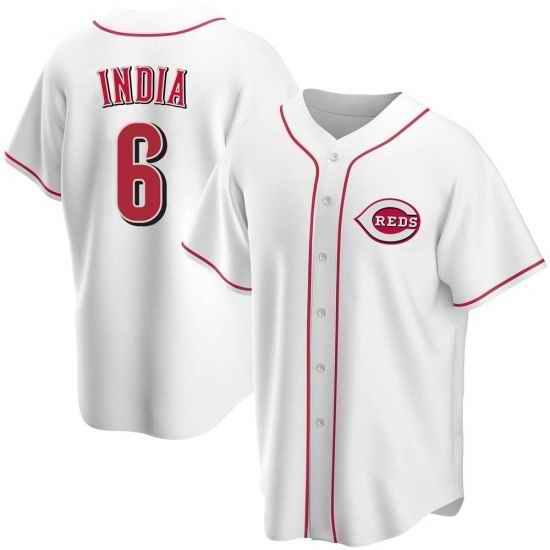 Men Cincinnati Reds #6 Jonathan India White Cool Base Stitched Jersey->houston astros->MLB Jersey