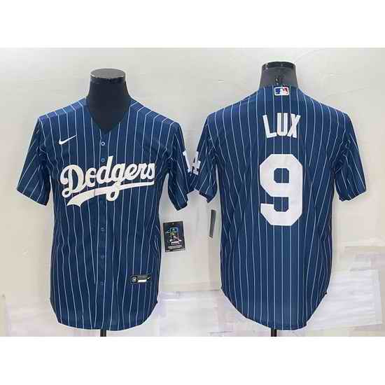 Men Los Angeles Dodgers #9 Gavin Lux Navy Cool Base Stitched Jersey->los angeles dodgers->MLB Jersey