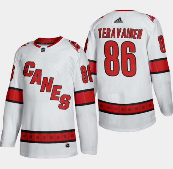 Men's Carolina Hurricanes #86 Teuvo Teravainen White Stitched Jersey->carolina hurricanes->NHL Jersey