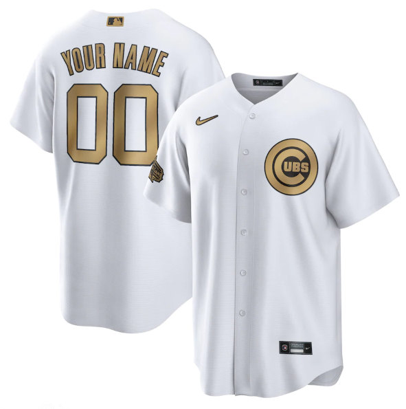 Men's Chicago Cubs Active Player Custom White 2022 All-Star Cool Base Stitched Baseball Jersey->chicago white sox->MLB Jersey