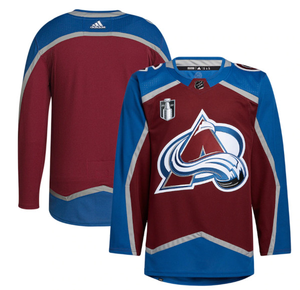 Men's Colorado Avalanche Blank 2022 Burgundy Stanley Cup Final Patch Stitched Jersey->tampa bay lightning->NHL Jersey