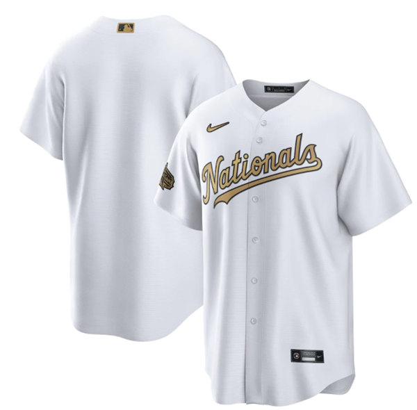 Men's Washington Nationals Blank White 2022 All-Star Cool Base Stitched Baseball Jersey->toronto blue jays->MLB Jersey