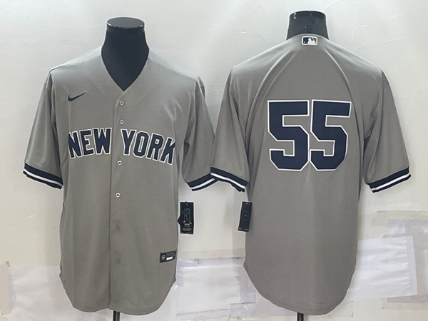 Men's New York Yankees #55 Domingo Germ??n Grey Cool Base Stitched Baseball Jersey->new york yankees->MLB Jersey