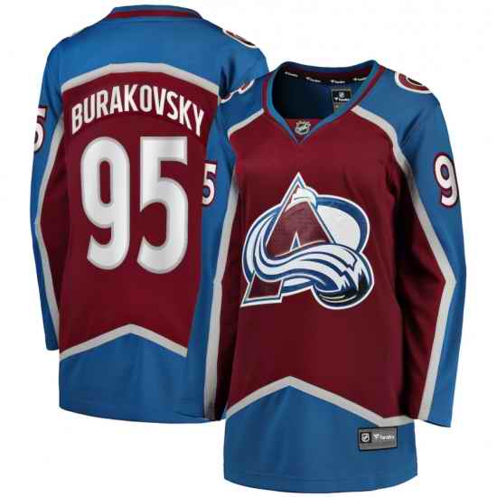 Women Adidas Colorado Avalanche #95 Andre Burakovsky Burgundy Home Authentic Stitched NHL Jersey->colorado avalanche->NHL Jersey