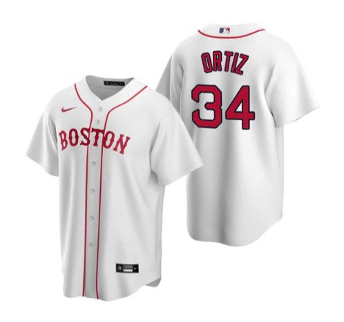 Men's Boston Red Sox #34 David Ortiz White Cool Base Stitched Jersey->atlanta braves->MLB Jersey