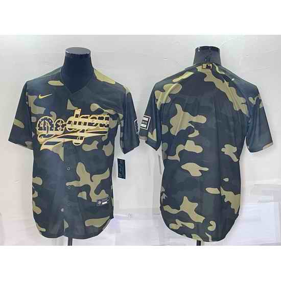Men Los Angeles Dodgers Blank Olive Cool Base Stitched Baseball Jersey->milwaukee brewers->MLB Jersey