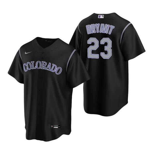 Men's Colorado Rockies #23 Kris Bryant Black Stitched Baseball Jersey->los angeles dodgers->MLB Jersey