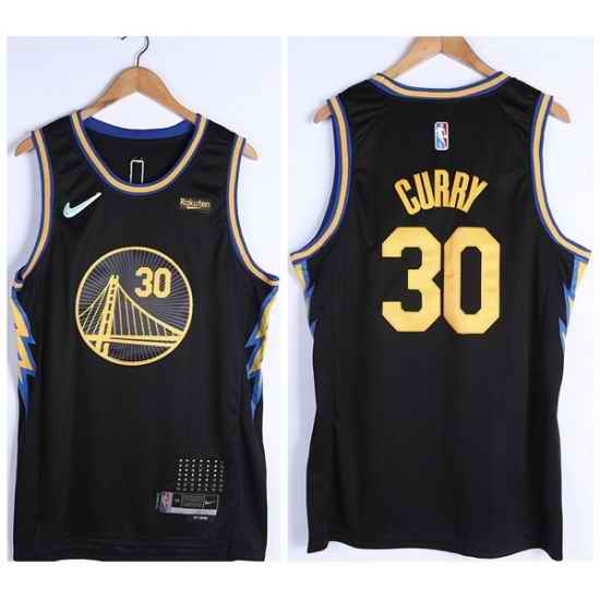Men Golden State Warriors #30 Stephen Curry 75th Anniversary Black Stitched Basketball Jersey->dallas mavericks->NBA Jersey